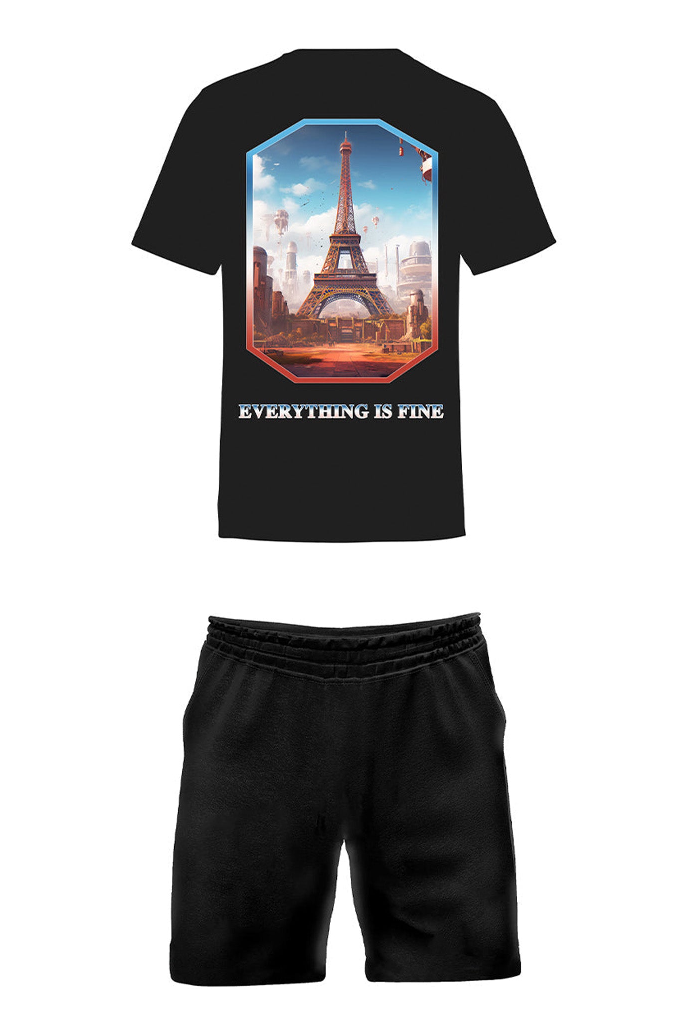 ENSEMBLE RAAR TEE-SHIRT SHORT PARIS EFFEIL