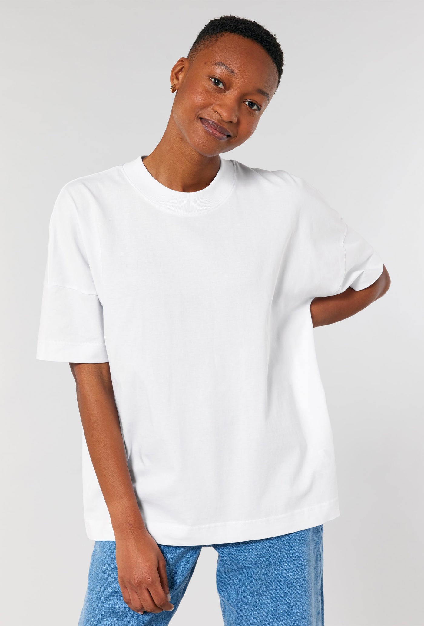 TEE-SHIRT SIMPLE BLANC OVERSIZE